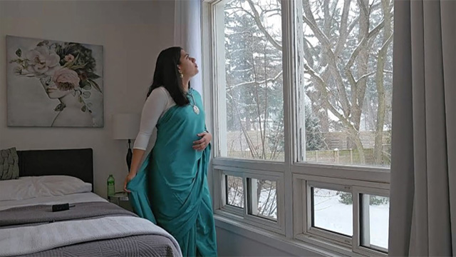 Malayali After Dark Doggy BJ Gagged Deep in Saree BDSM