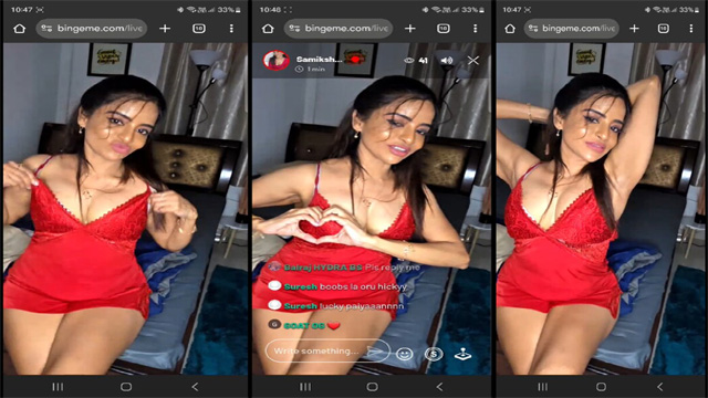 Tamil Insta fame Samiksha sexy live chat  HD