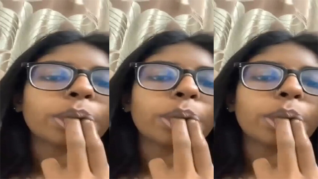 Nasty Girl Licking Finger – After Fingering Asshole